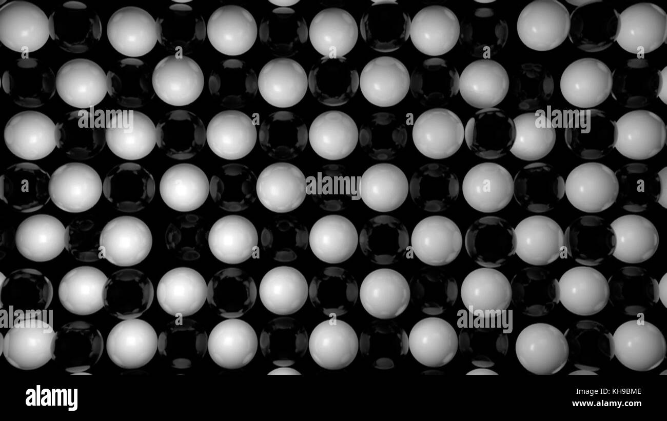Abstract background with black and white spheres Stock Photo - Alamy