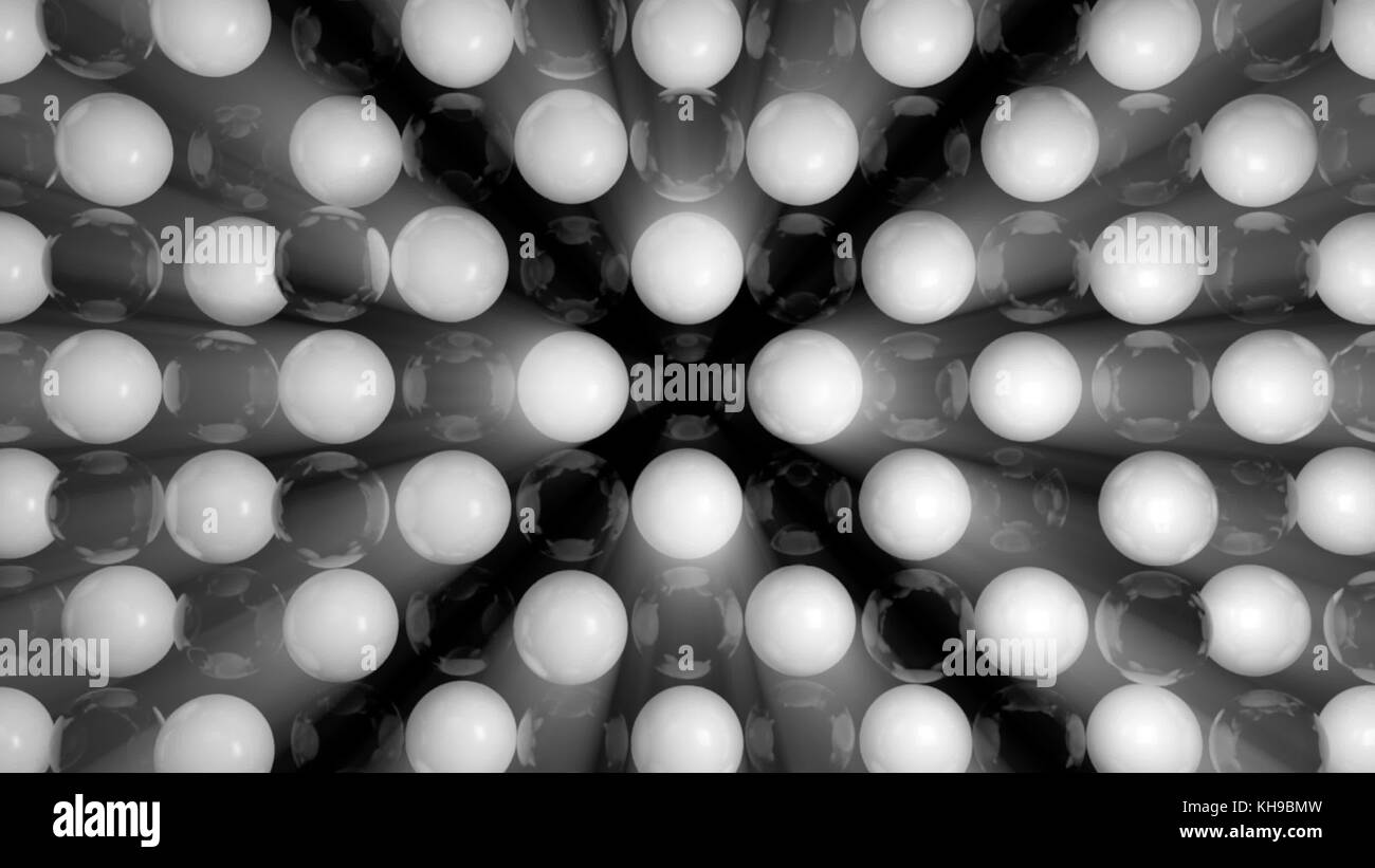 Abstract background with black and white spheres Stock Photo - Alamy