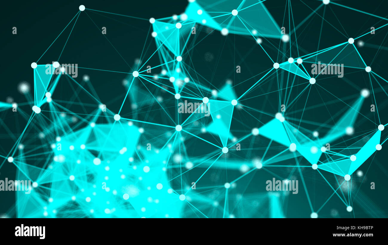 Abstract Polygonal Space Background with Connecting Dots and Lines ...