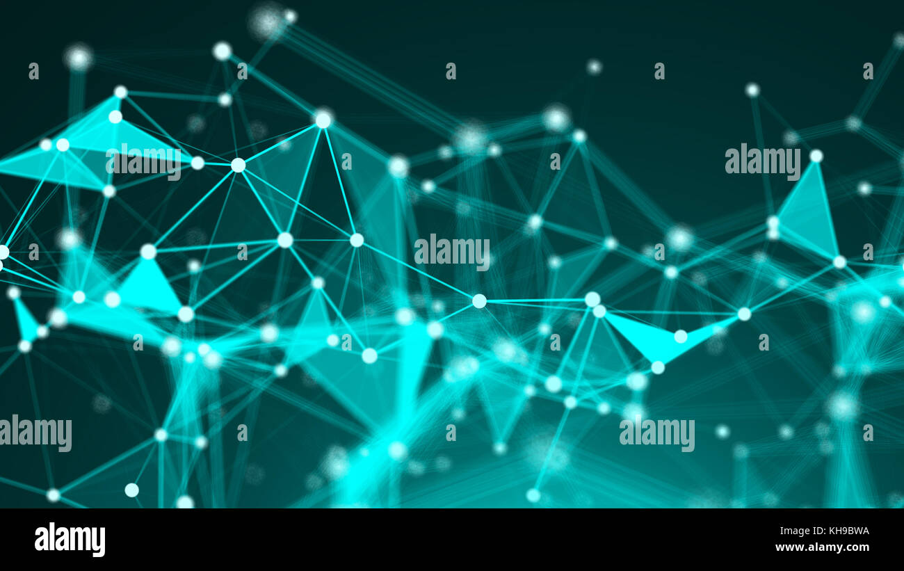 Abstract Polygonal Space Background with Connecting Dots and Lines ...