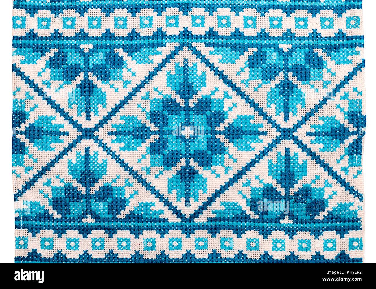 Embroidered Good By Cross Stitch Pattern Ukrainian Ethnic Ornament Stock Photo Alamy