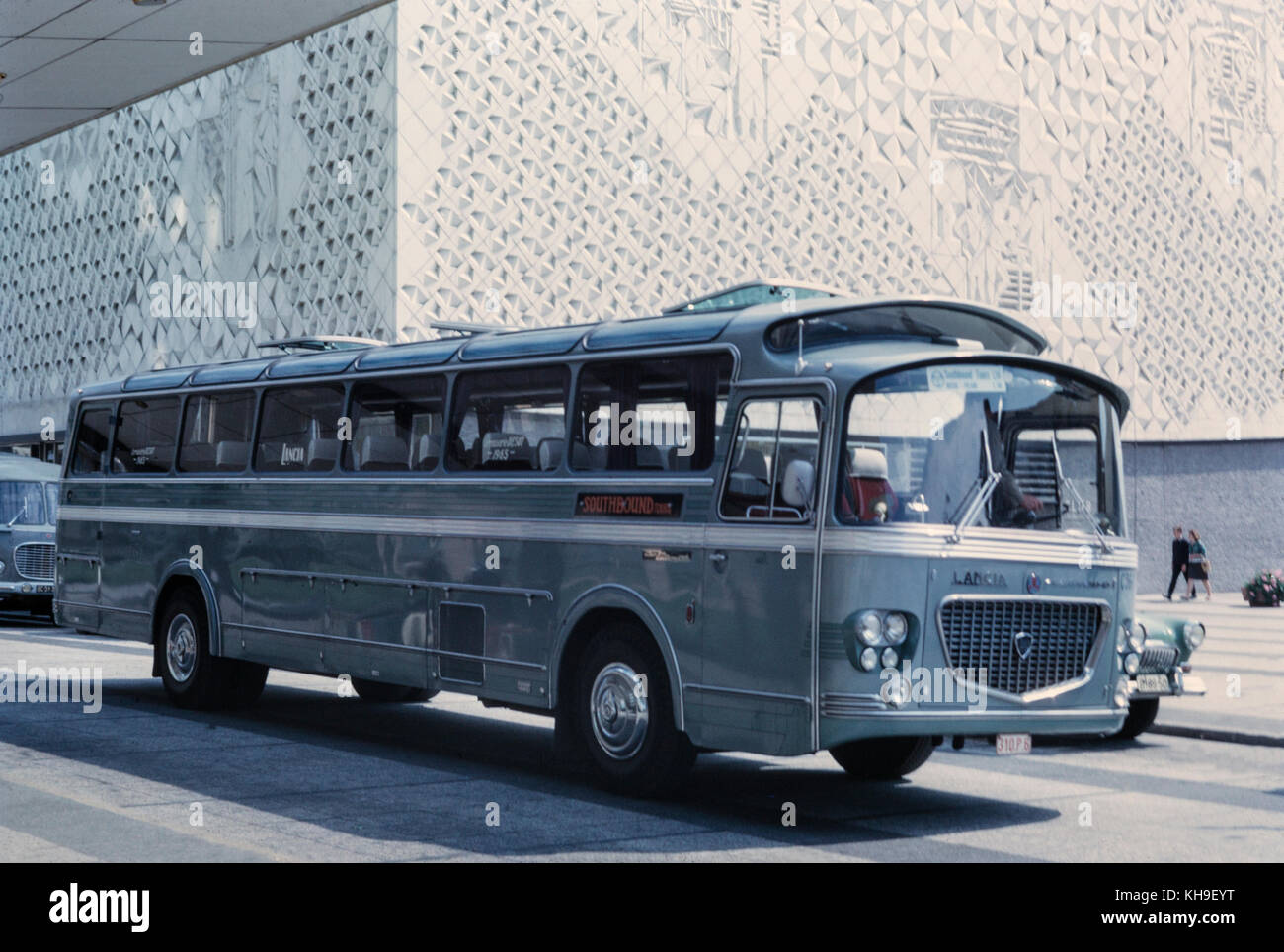 A vintage Lancia bus or coach. Image taken in August 1965. Stock Photo