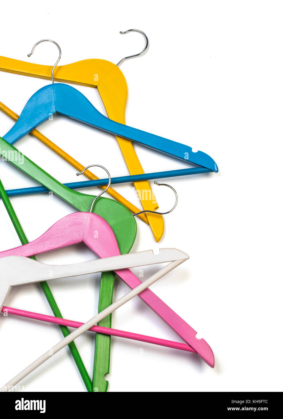 Hangers isolated on the white background Stock Photo - Alamy