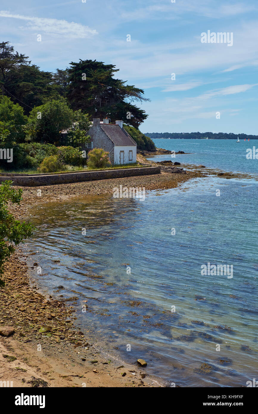 Ile aux Moines in the Gulf of Morbihan Brittany France. Stock Photo