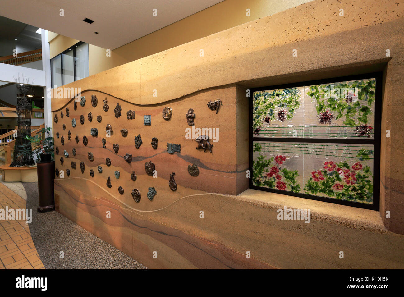 The Spirit of Kelowna sculpture, City Hall Foyer, City Art Trail, Kelowna City, Okanagan Lake