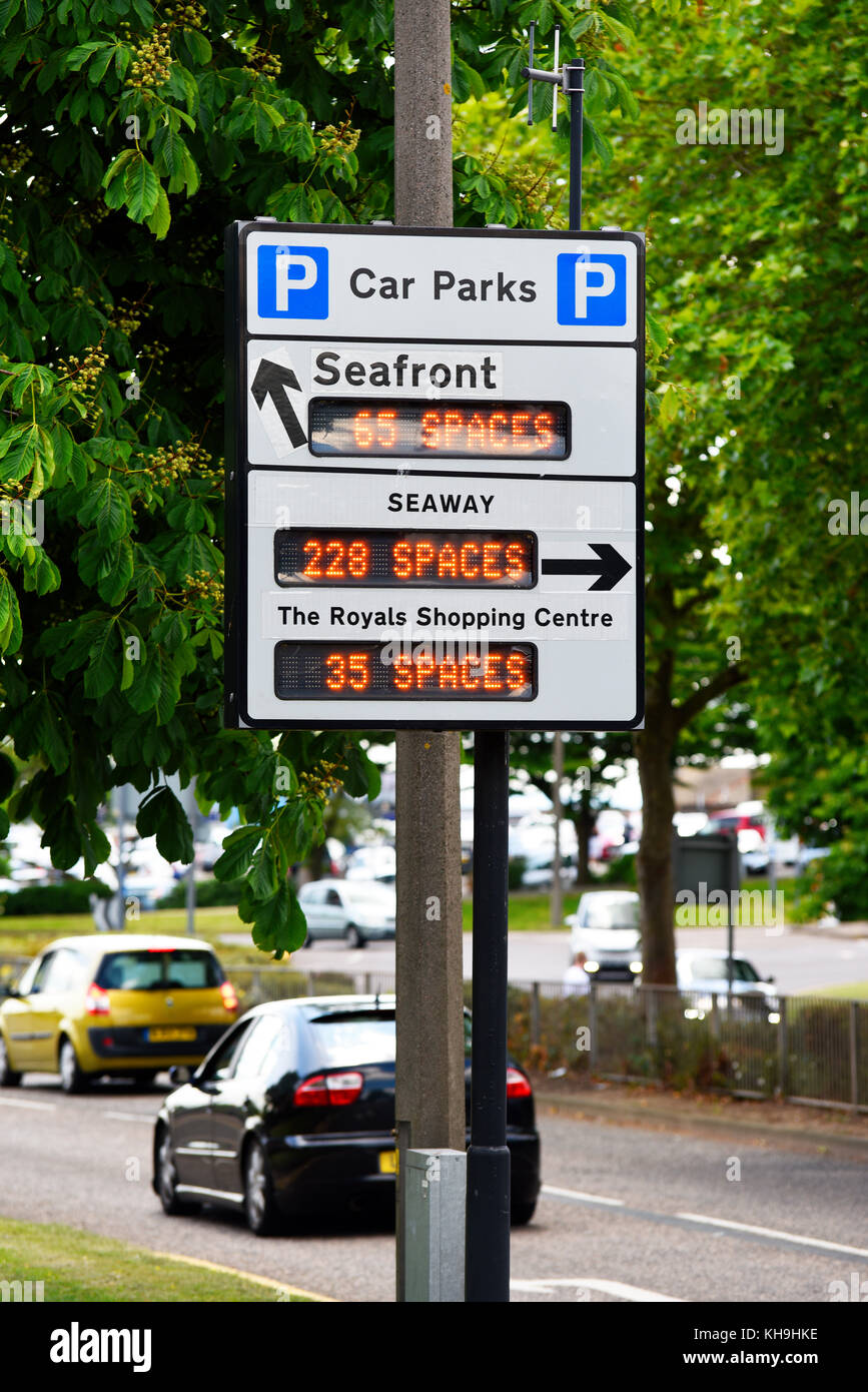 Southend on Sea, Essex, car parking. Seafront, Seaway, Royals Shopping