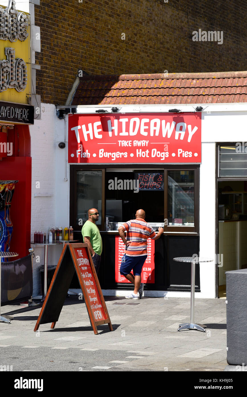 The Hideaway take away cafe Southend on Sea, Essex. Tiny small