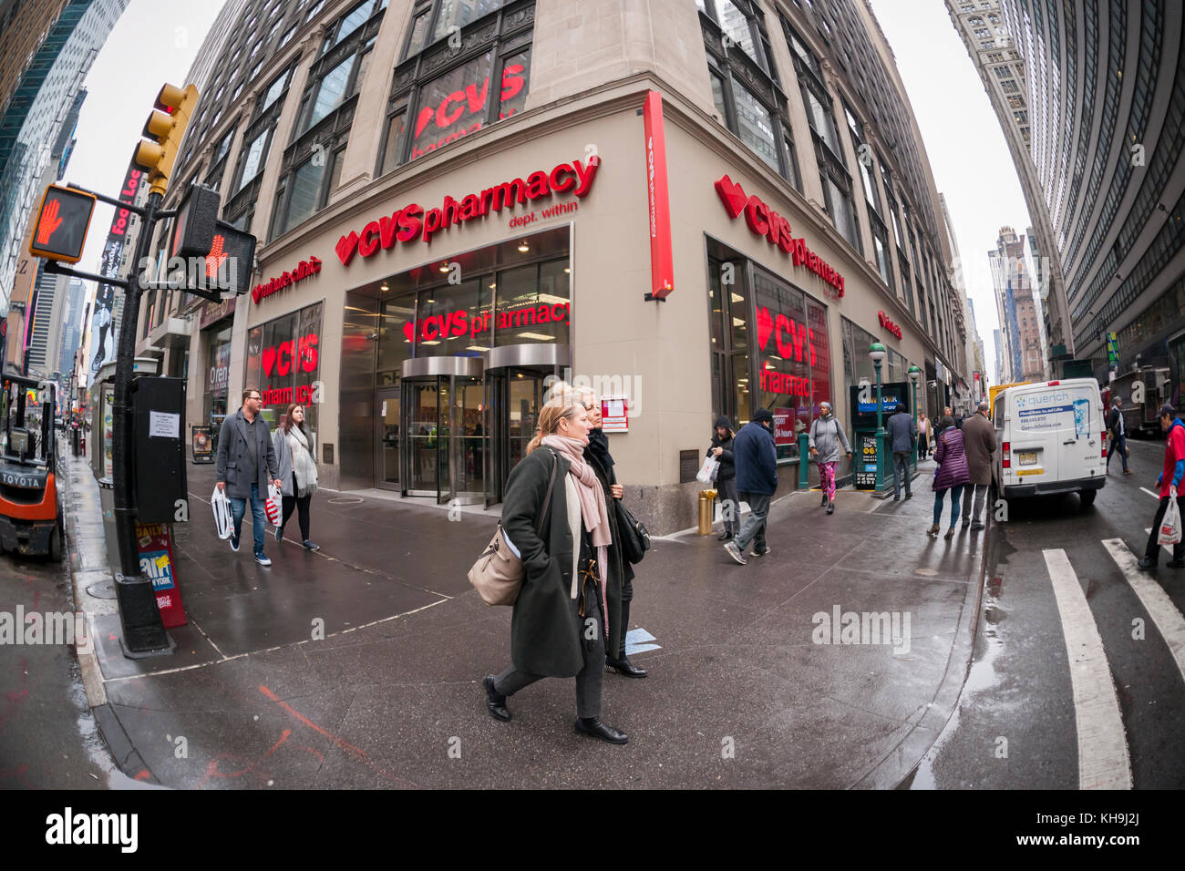 A CVS Health pharmacy in Midtown Manhattan in New York on Monday, November 13, 2017. Anthem