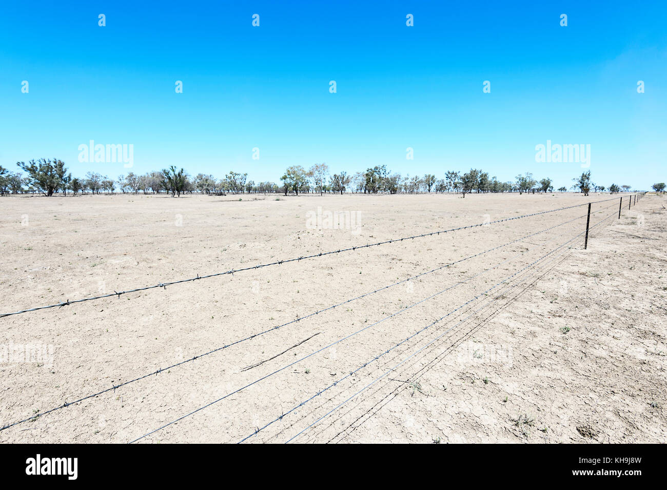 Bare paddocks can be seen during extreme drought near Walgett in ...