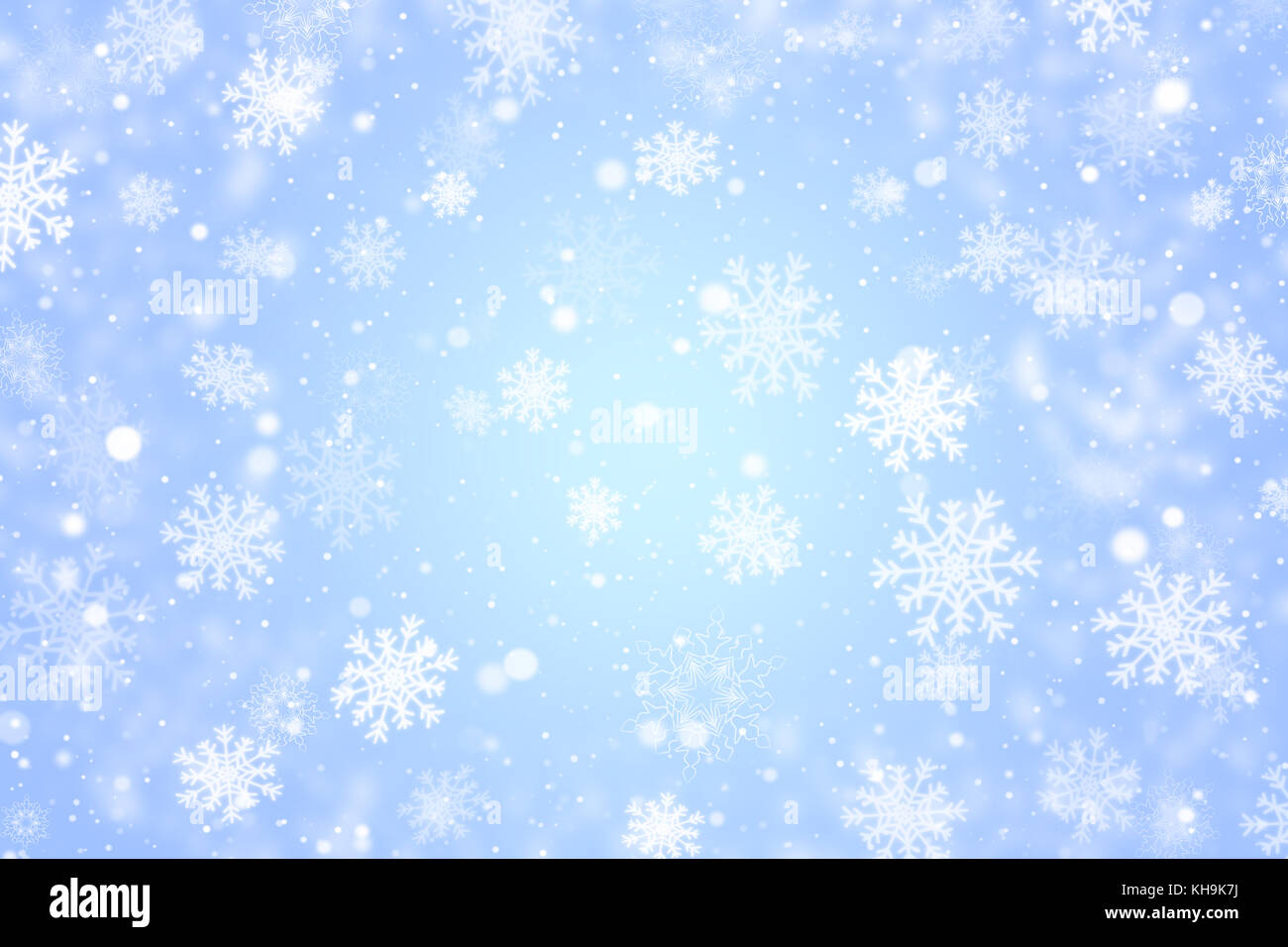 Light blue christmas background with snowflakes Stock Photo - Alamy