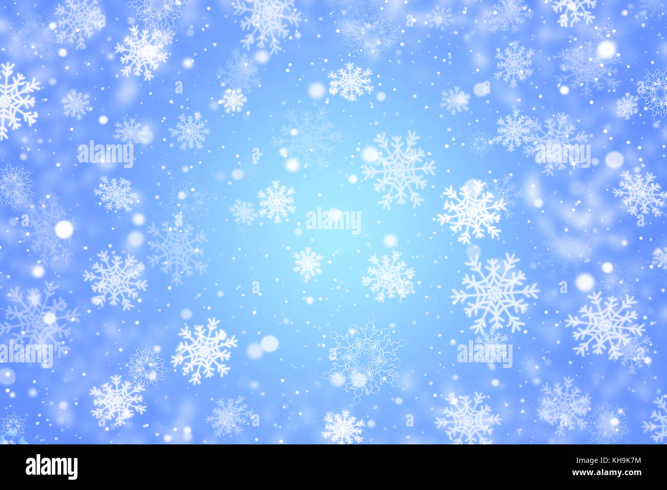 Blue christmas background with snowflakes Stock Photo - Alamy