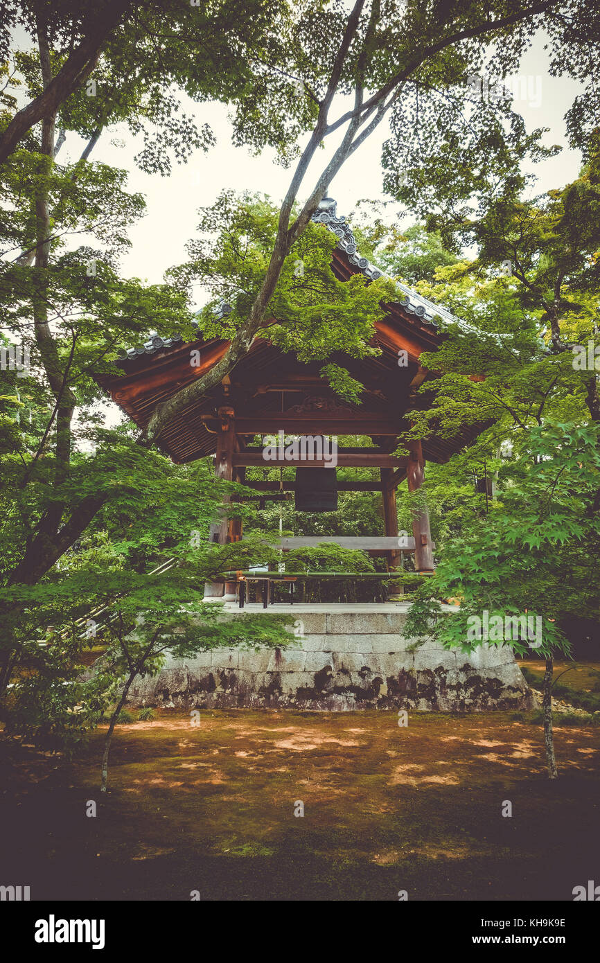 Bell pavilion in Kinkaku-ji golden temple, Kyoto, Japan Stock Photo