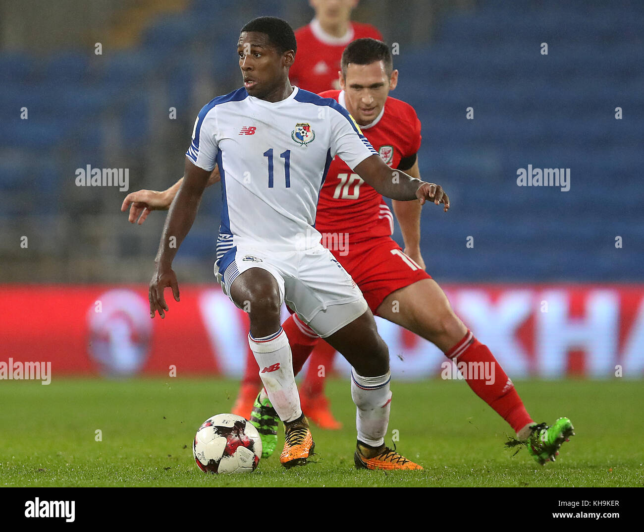 Panama's Armando Cooper during the International Friendly match at the Cardiff City Stadium. PRESS ASSOCIATION Photo. Picture date: Tuesday November 14, 2017 Stock Photo