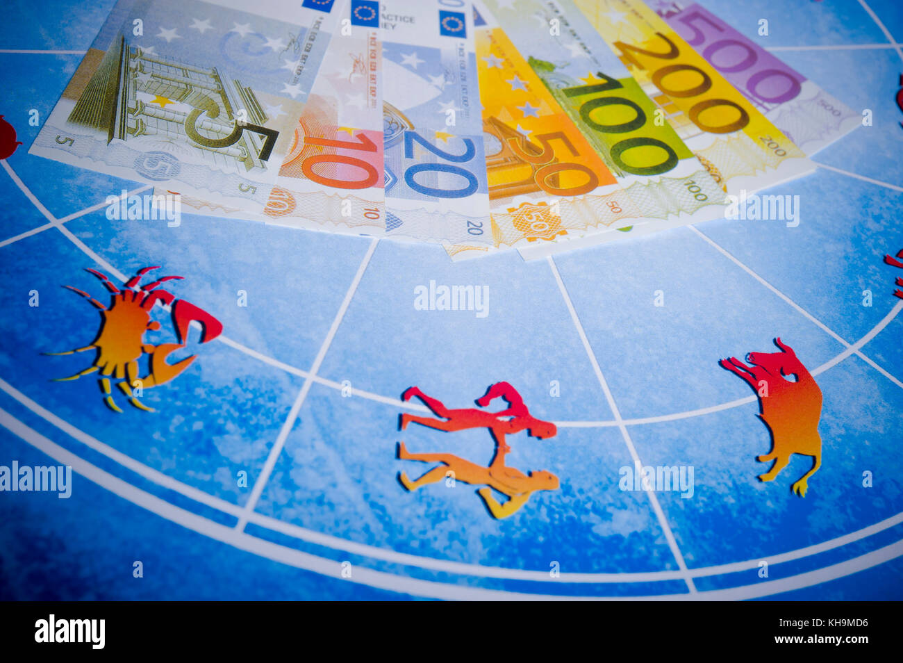 astrology and money, financial horoscope Stock Photo