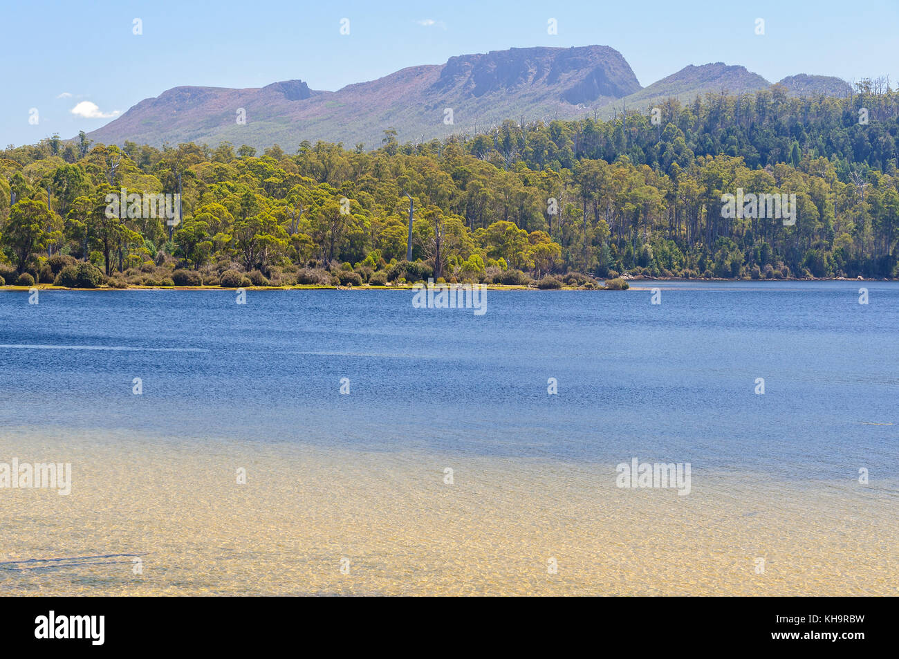 Lake St Clair at the southern end of the Overland Track Tasmania