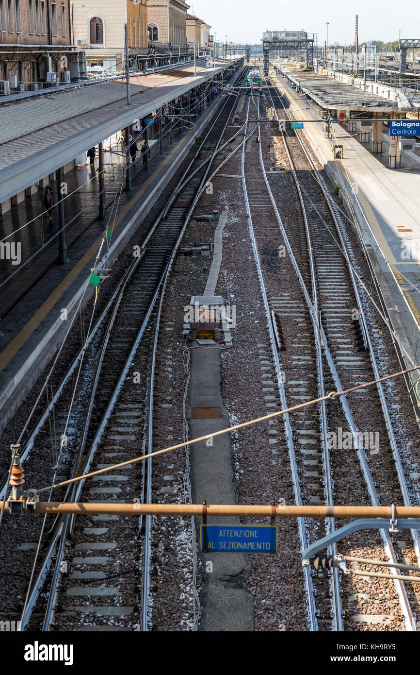 Bologna Central Railway Station Stock Photo Alamy