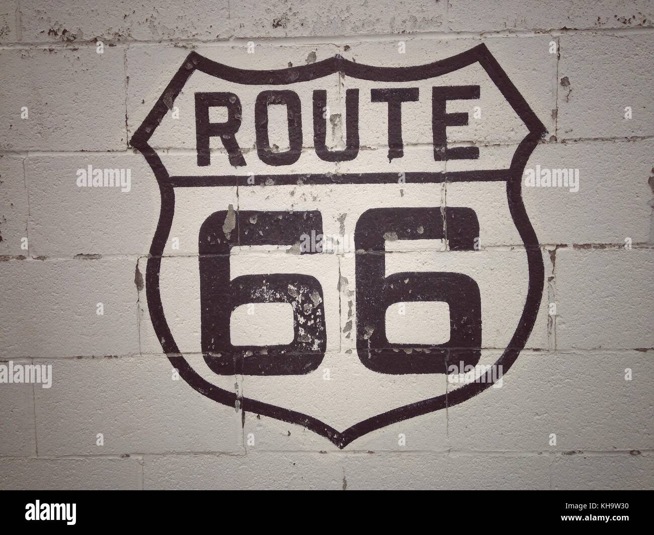 Historic U S Old Route 66 Sign Stock Photo Alamy   Historic Us Old Route 66 Sign KH9W30 