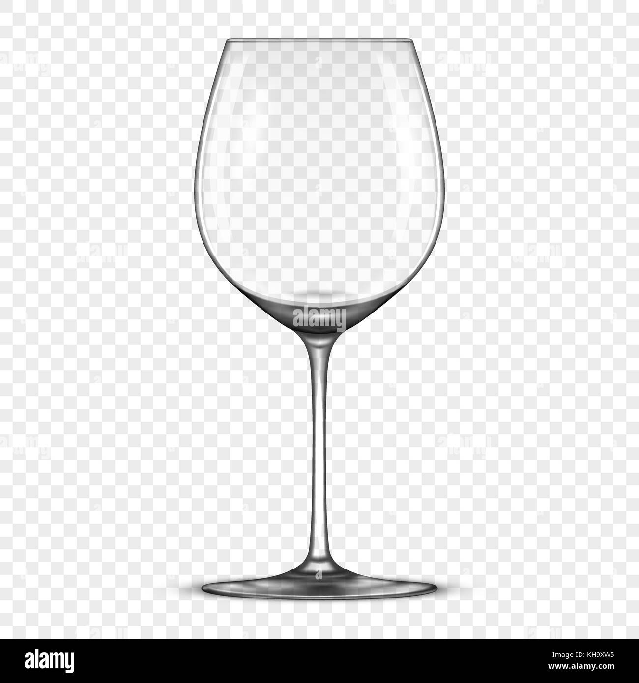 Vector realistic empty wine glass icon isolated on transparent background.  Design template in EPS10 Stock Vector Image & Art - Alamy