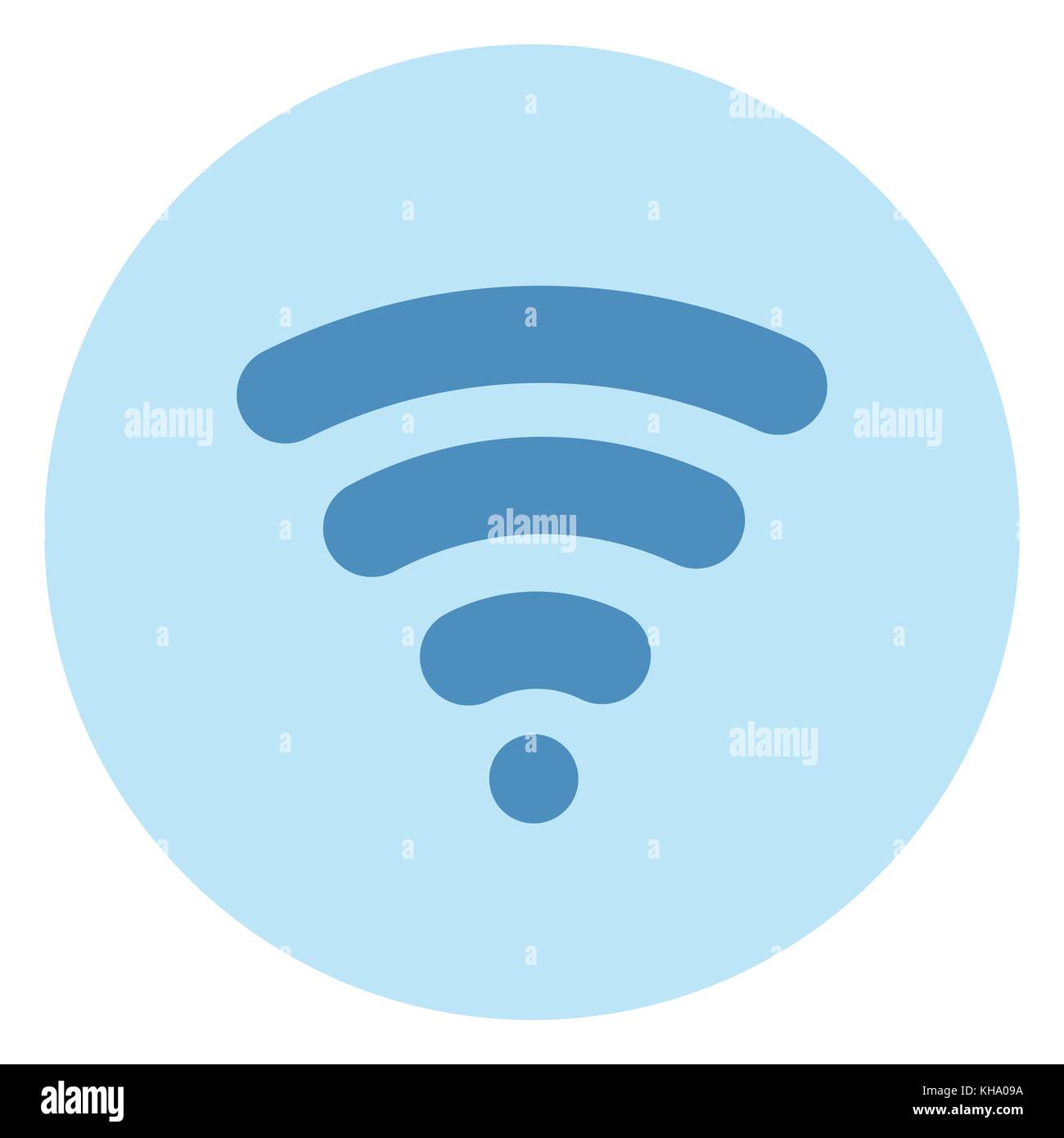 Wifi Icon Wireless Internet Connection On Blue Background Stock Vector