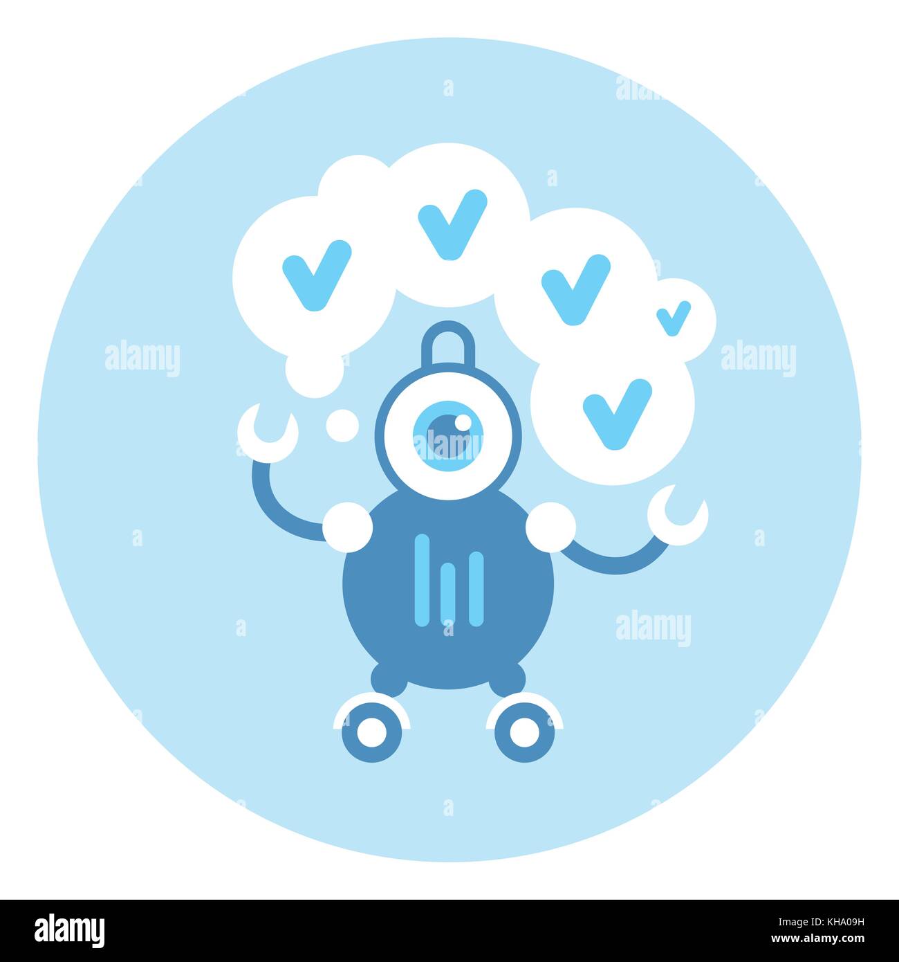 Robot Making Tasks Icon Modern Robotic Technology Stock Vector Image ...