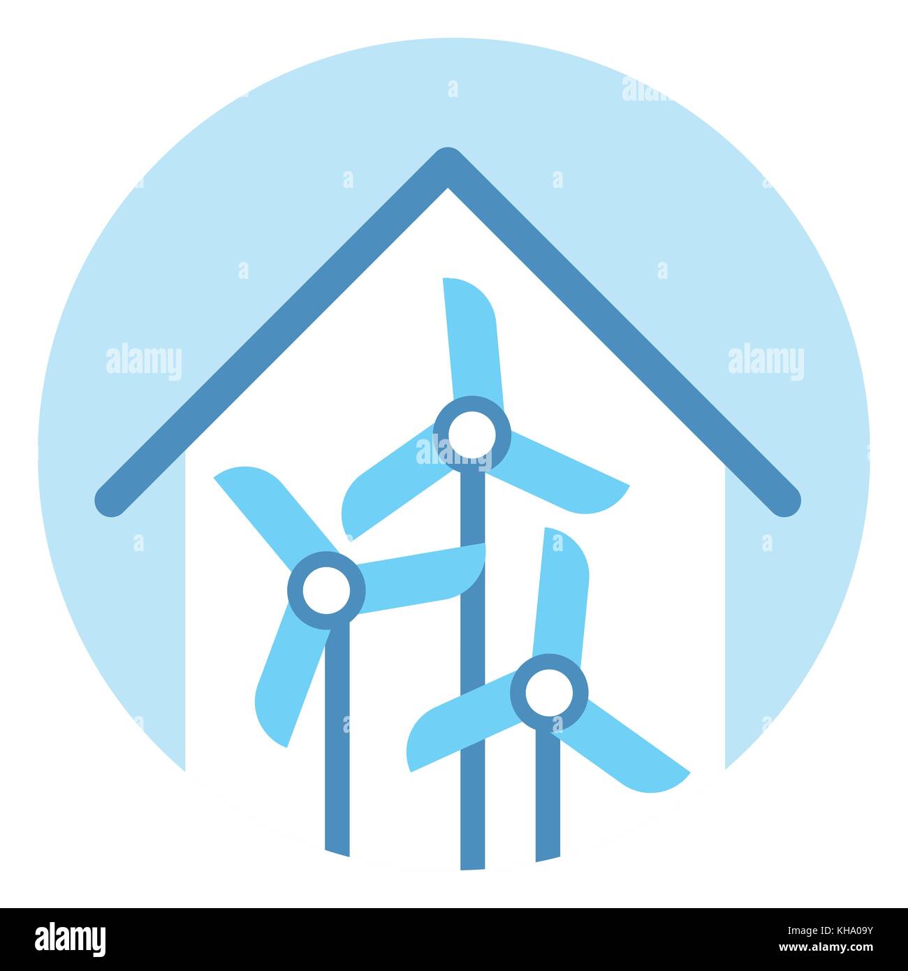 Wind Turbine Icon Alternative Energy Resource Concept Stock Vector ...