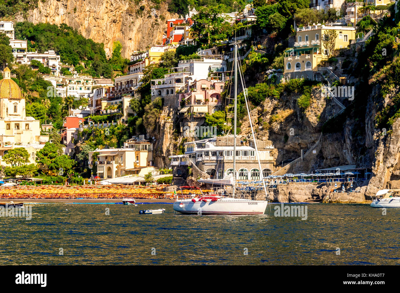 Sailing the Amalfi Coast in Italy Stock Photo Alamy