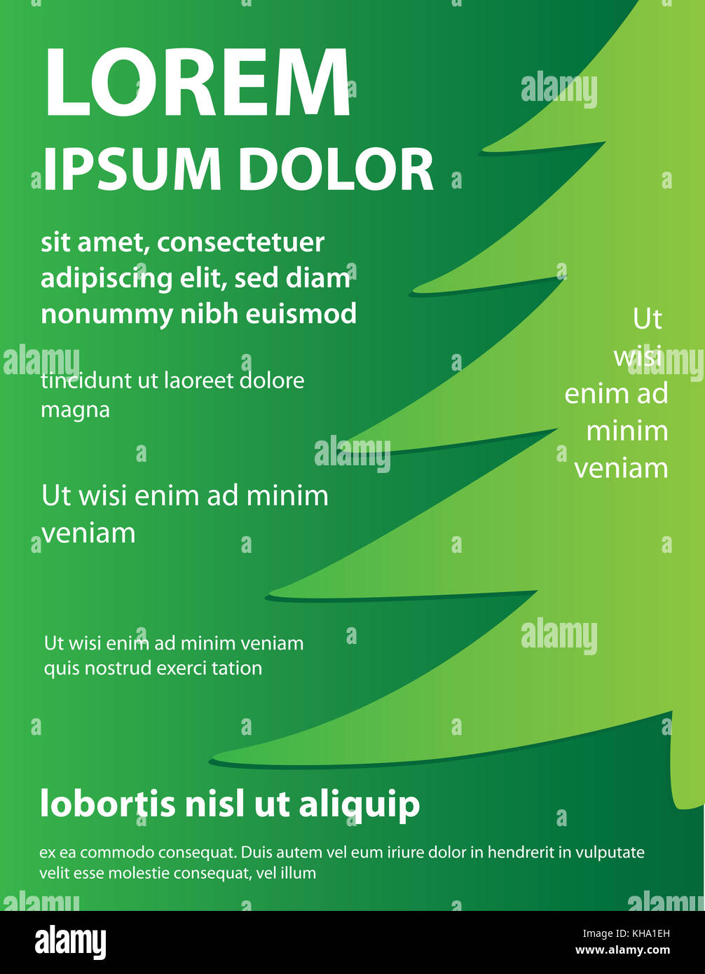 Christmas Tree Invitation or Poster Template Stock Photo - Alamy