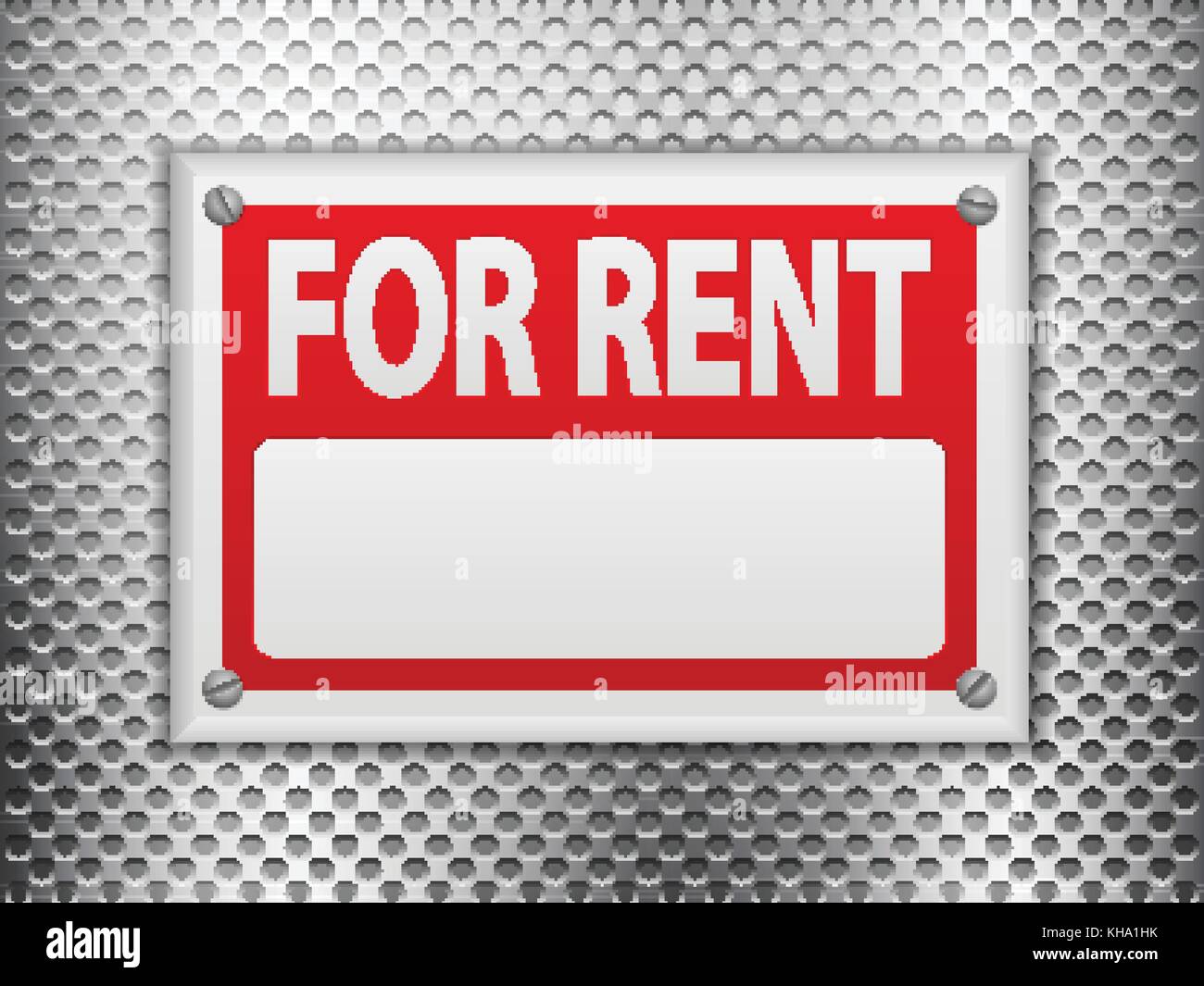 For rent sign board on metal background Stock Vector Image & Art Alamy