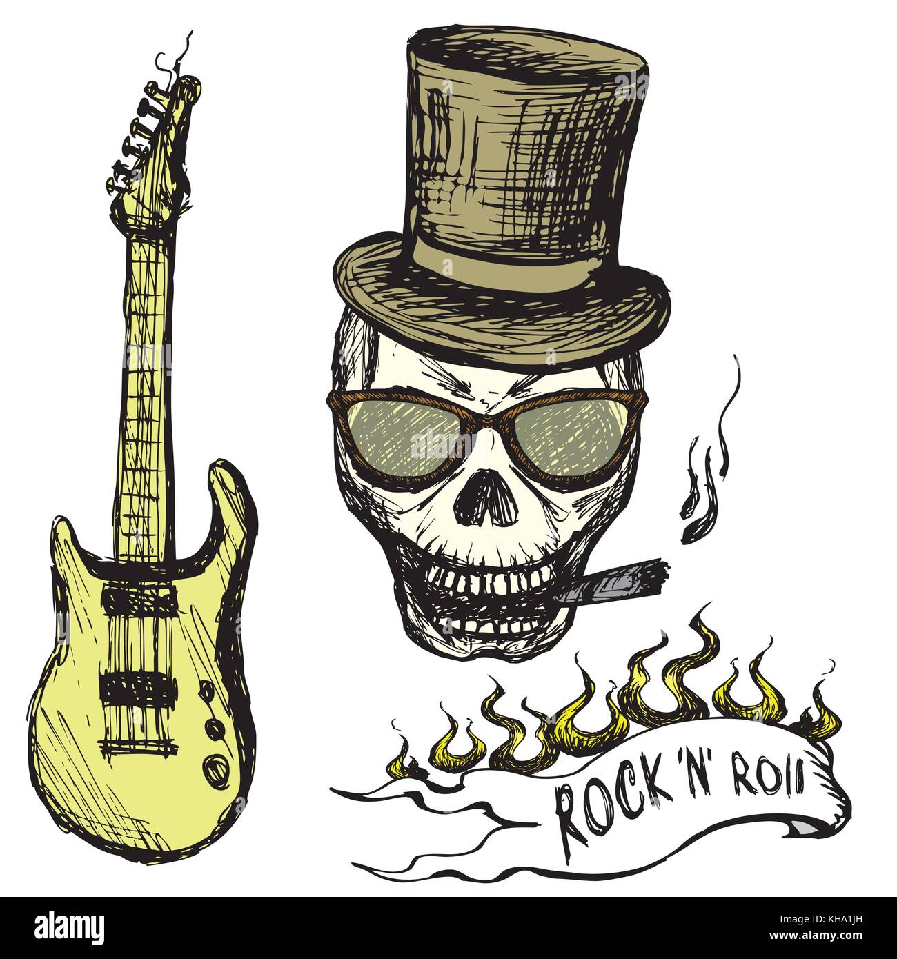 Rock And Roll Drawings