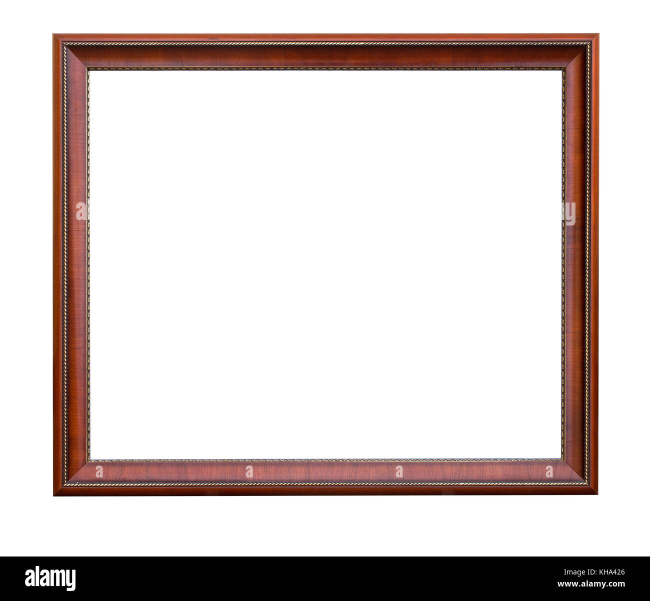 wooden frame isolated on white background Stock Photo - Alamy
