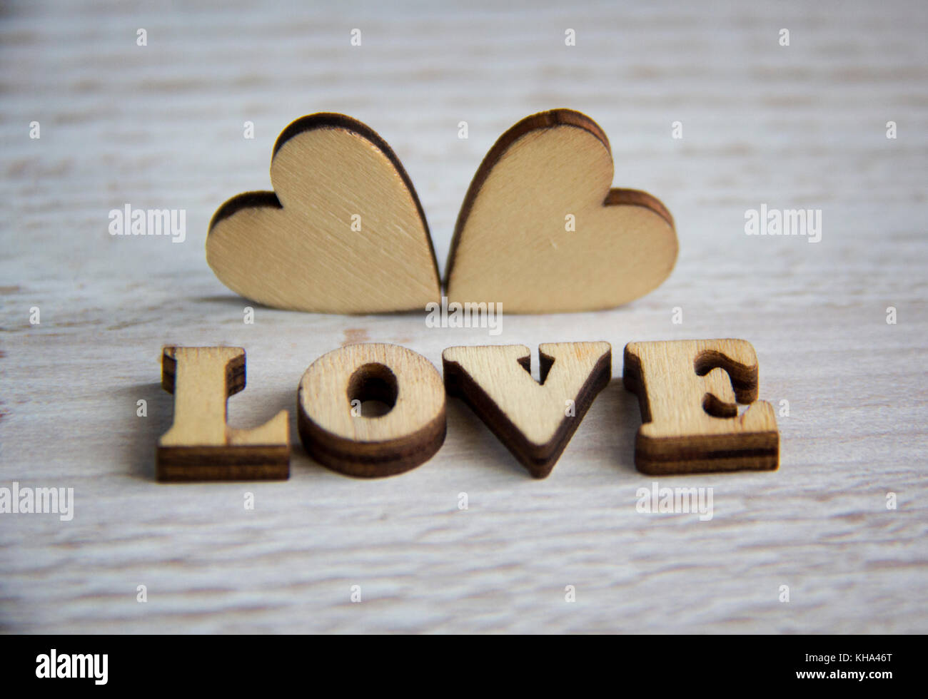 Small Rustic Heart Heart shape from natural tree wooden small hearts on rustic wood table ...