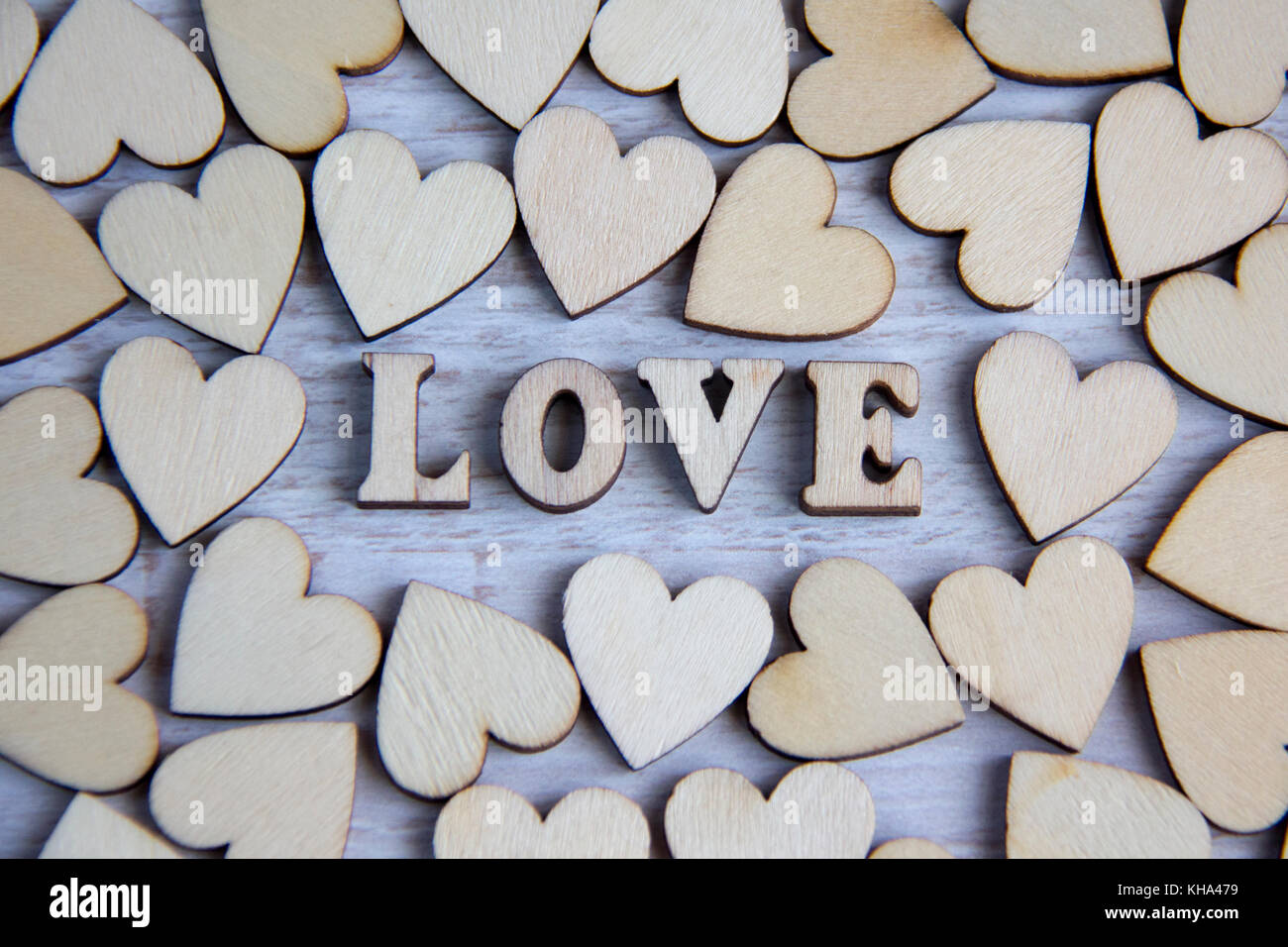 Small Rustic Heart Heart shape from natural tree wooden small hearts on rustic wood table ...