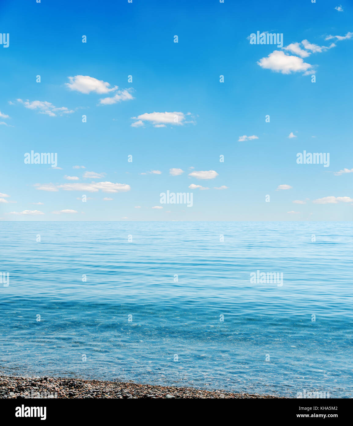 blue sea and sky over it Stock Photo - Alamy