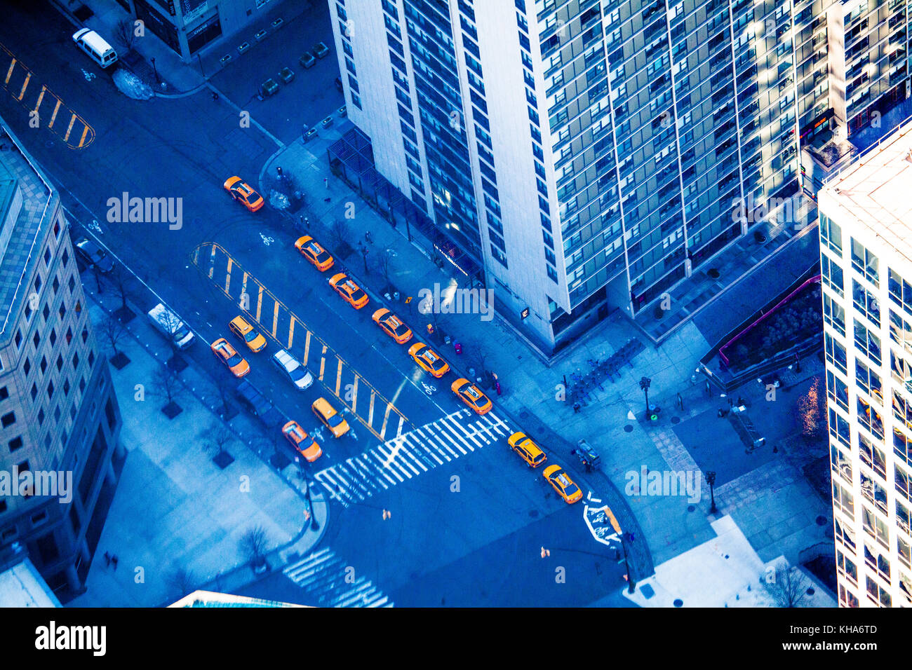 New York yellow cabs Stock Photo