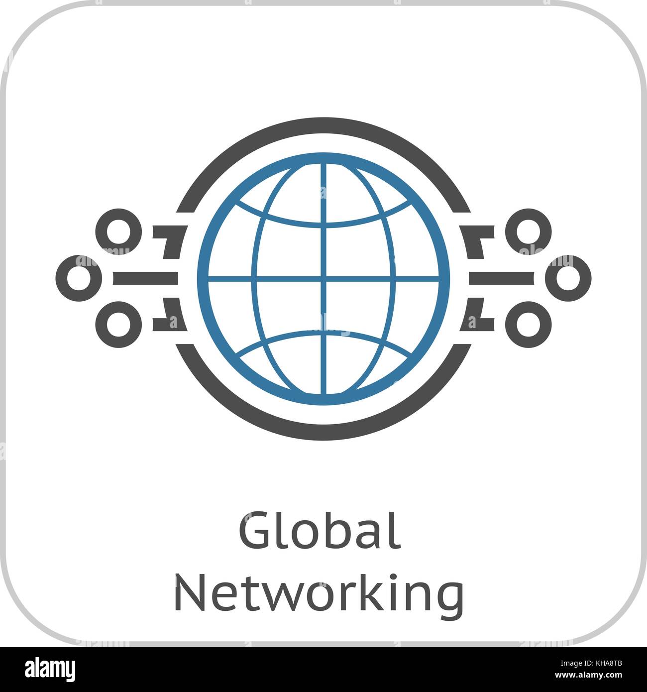 Global Networking Icon. Stock Vector