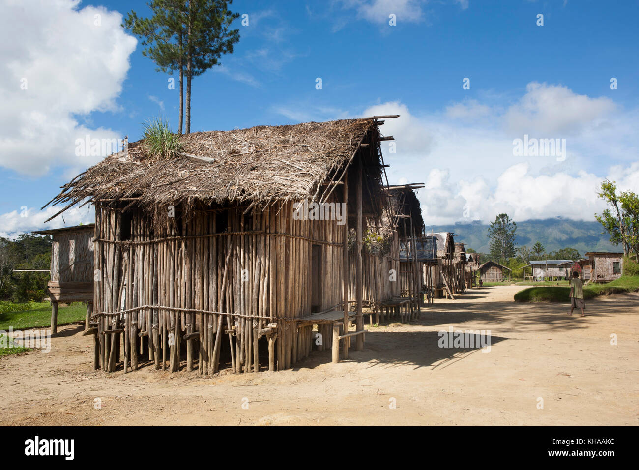 Rustic house, Framin, Papua New Guinea Stock Photo