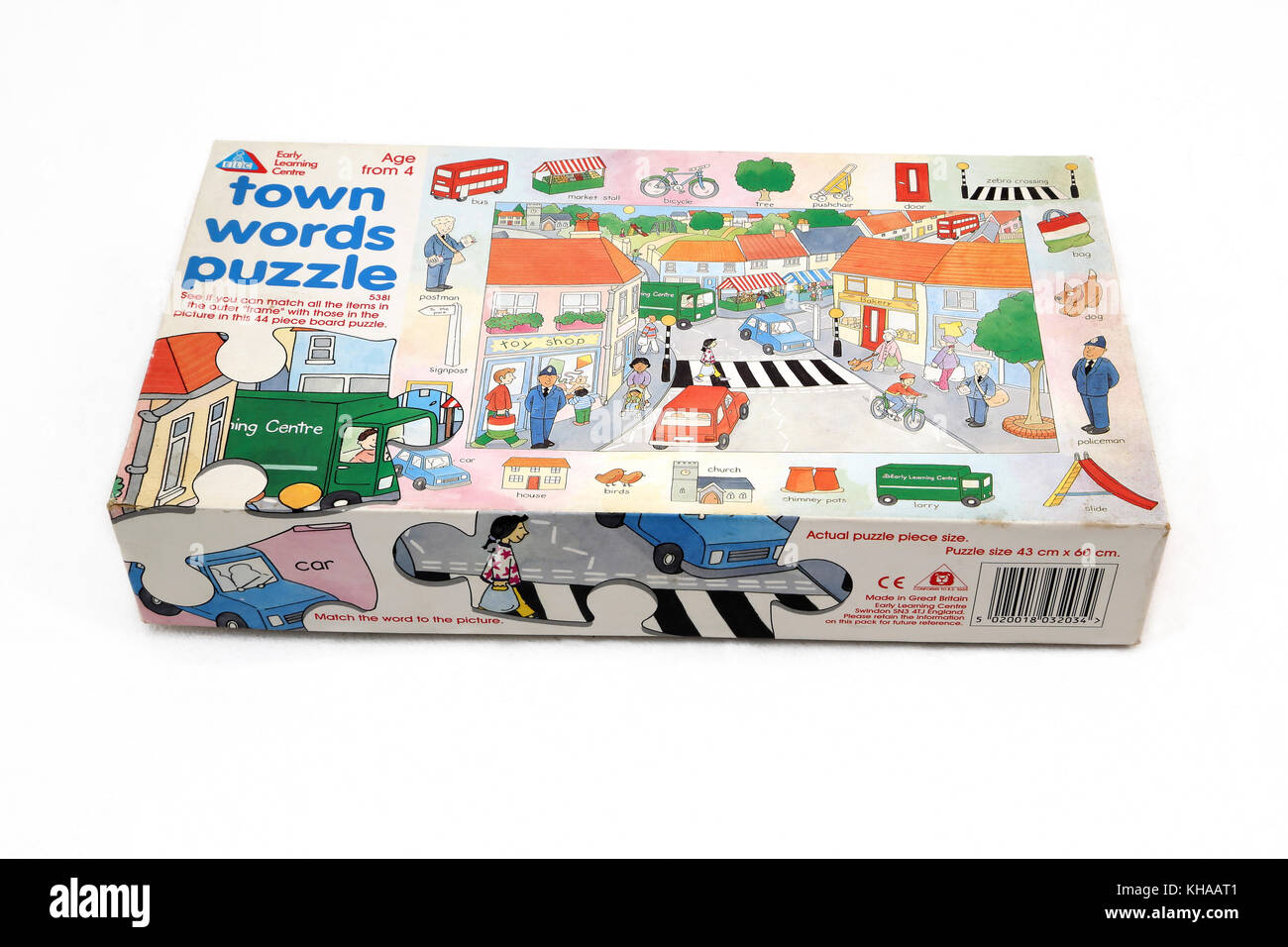 Early Learning Town Words Puzzle Jigsaw Puzzle Stock Photo