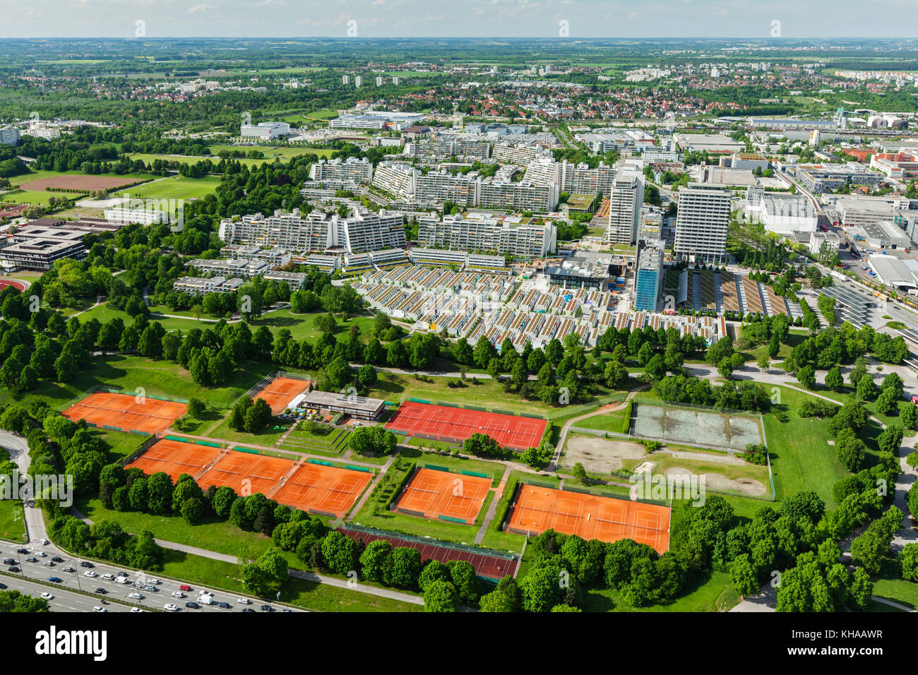 Aerial view of Munich, Germany Stock Photo