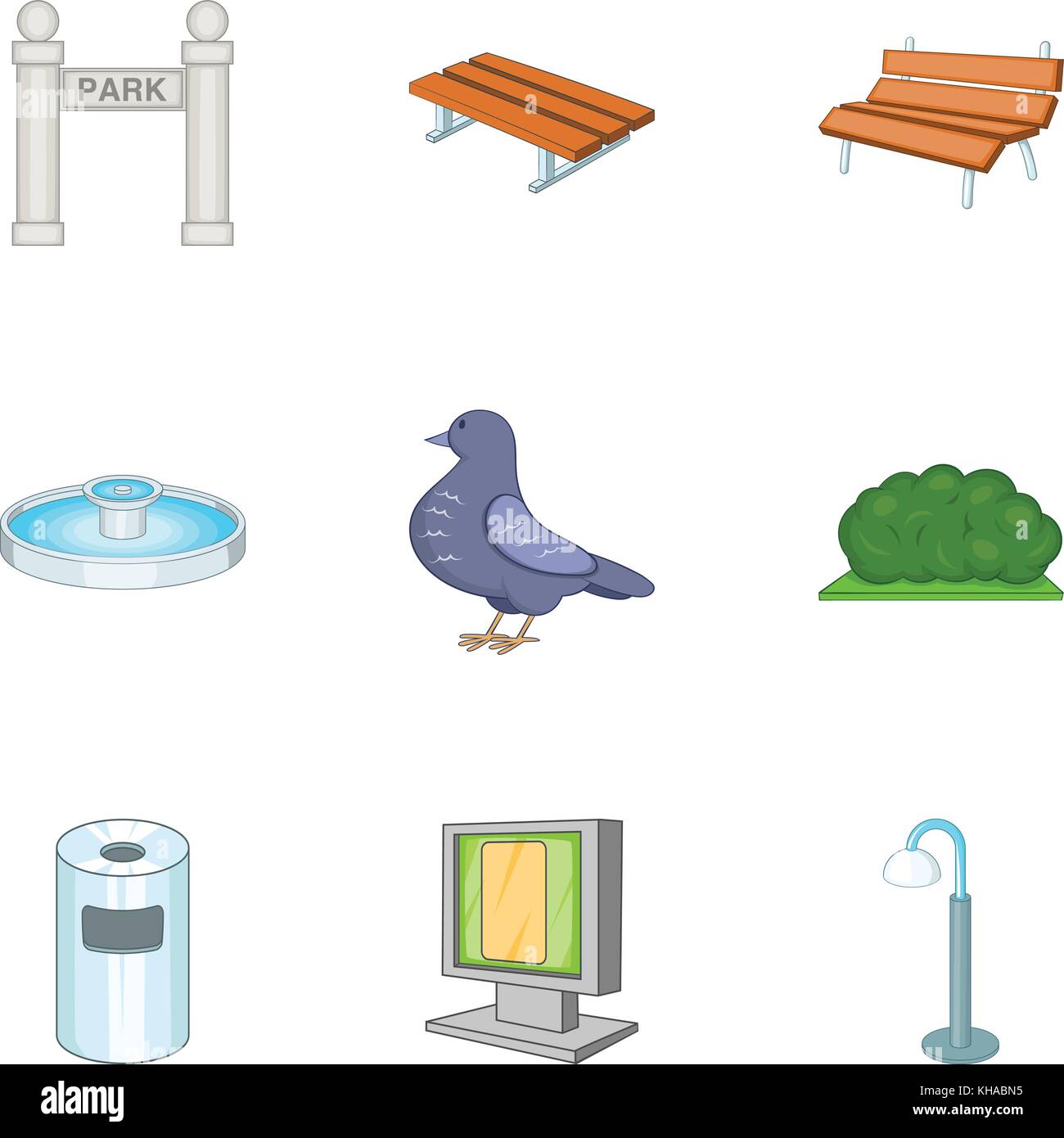 Garden icons set, cartoon style Stock Vector Image & Art - Alamy