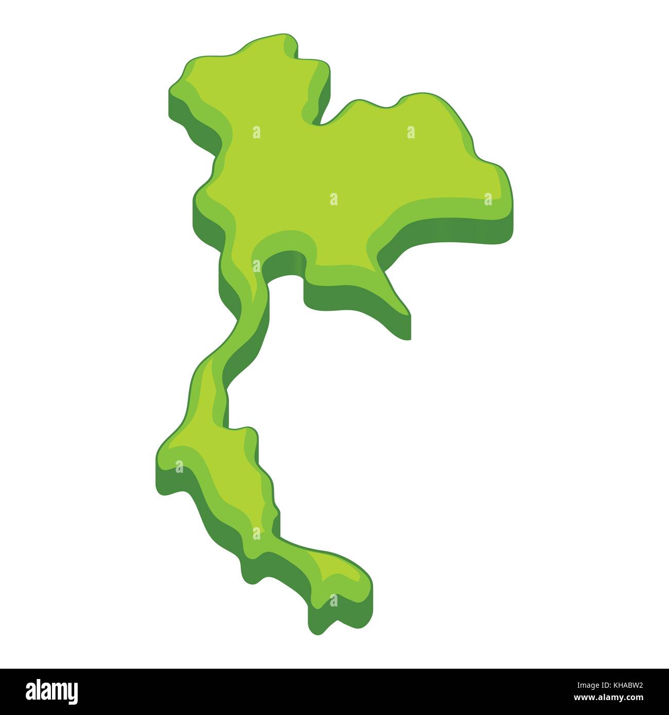 Thailand map icon, cartoon style Stock Vector Art ...