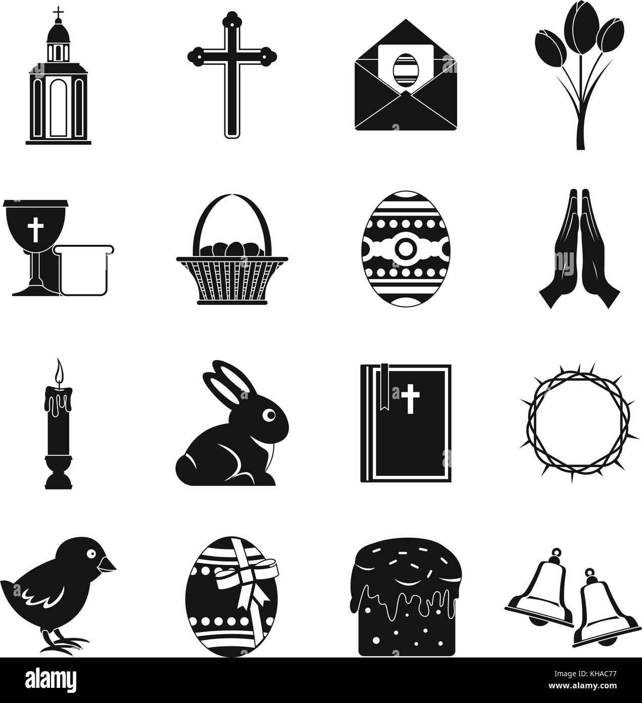 Easter wine bread icon Cut Out Stock Images & Pictures - Alamy