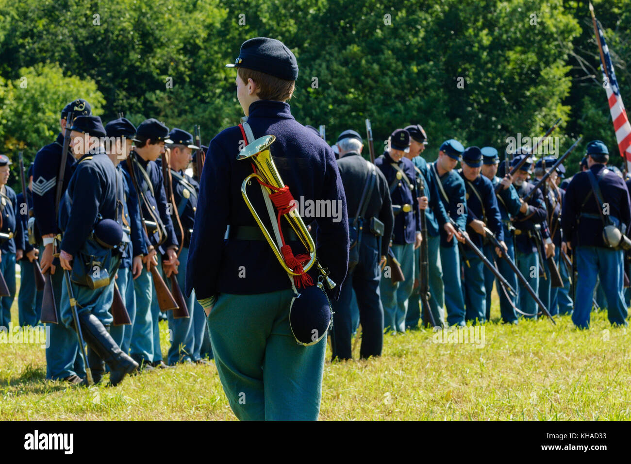 American Civil War Reenactment Stock Photo