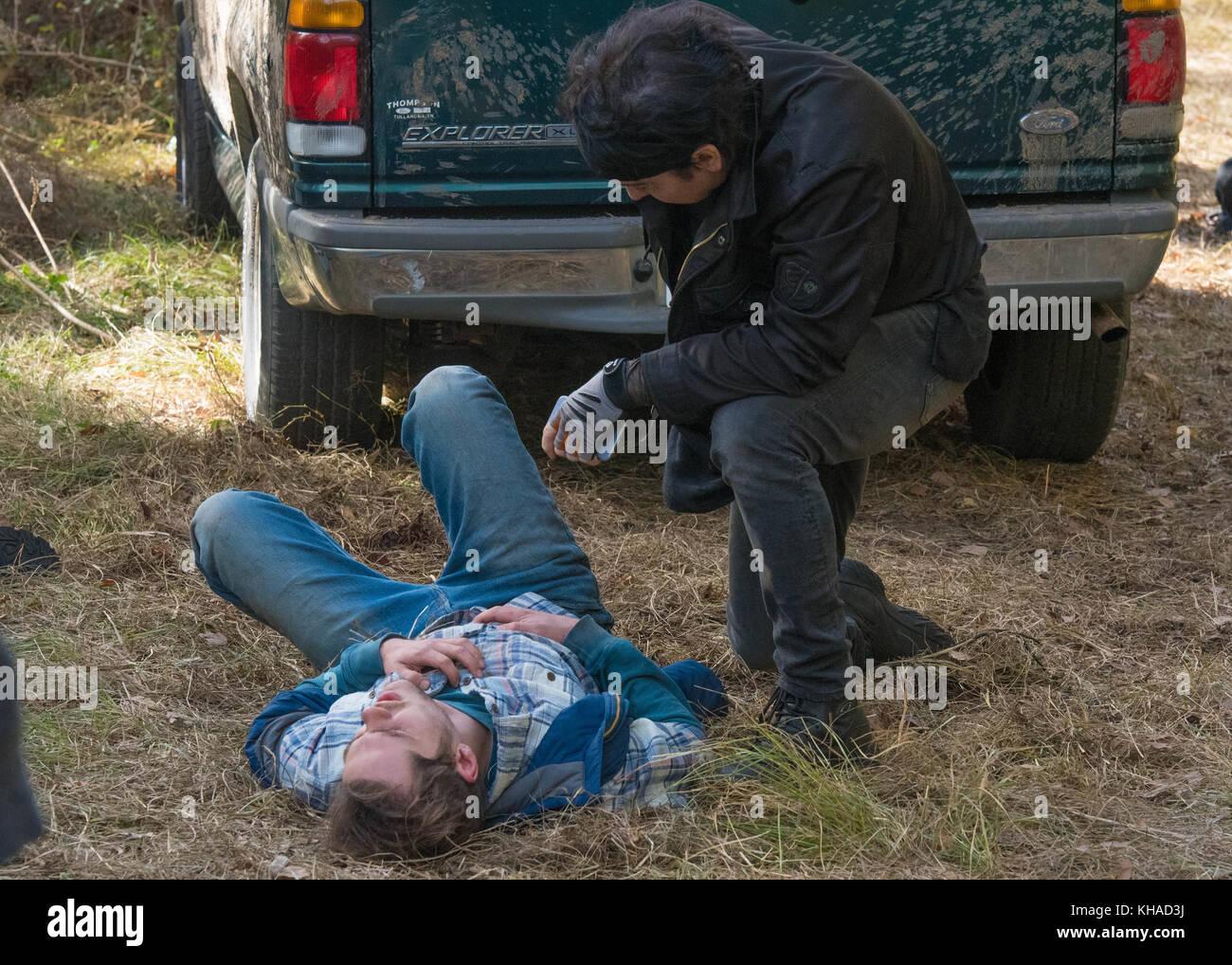 Blood Money L R Ellar Coltrane John Cusack 2017 C Saban Stock - blood money l r ellar coltrane john cusack 2017 c saban films courtesy everett collection