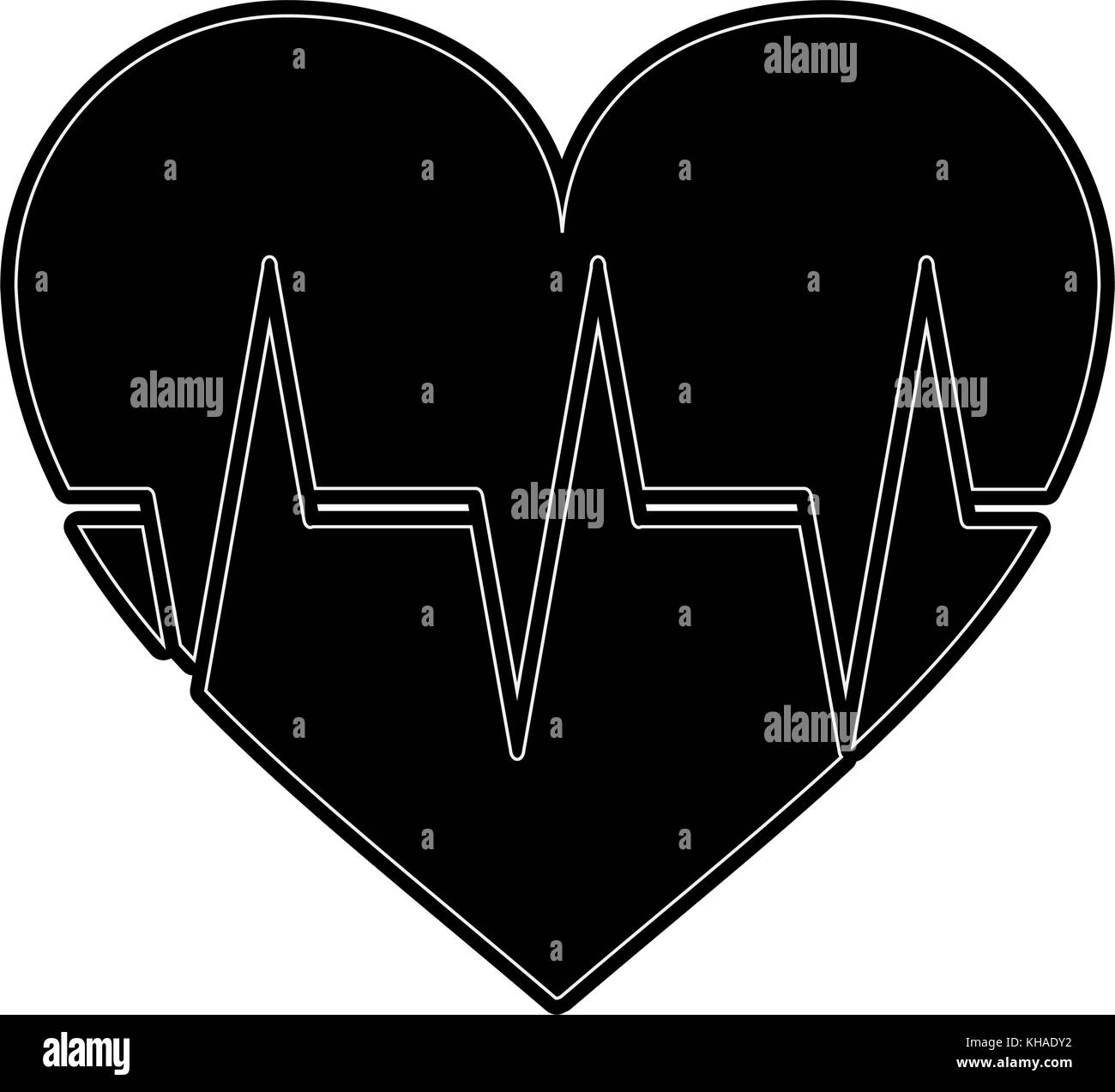 Heartbeat medical symbol Stock Vector Image & Art Alamy