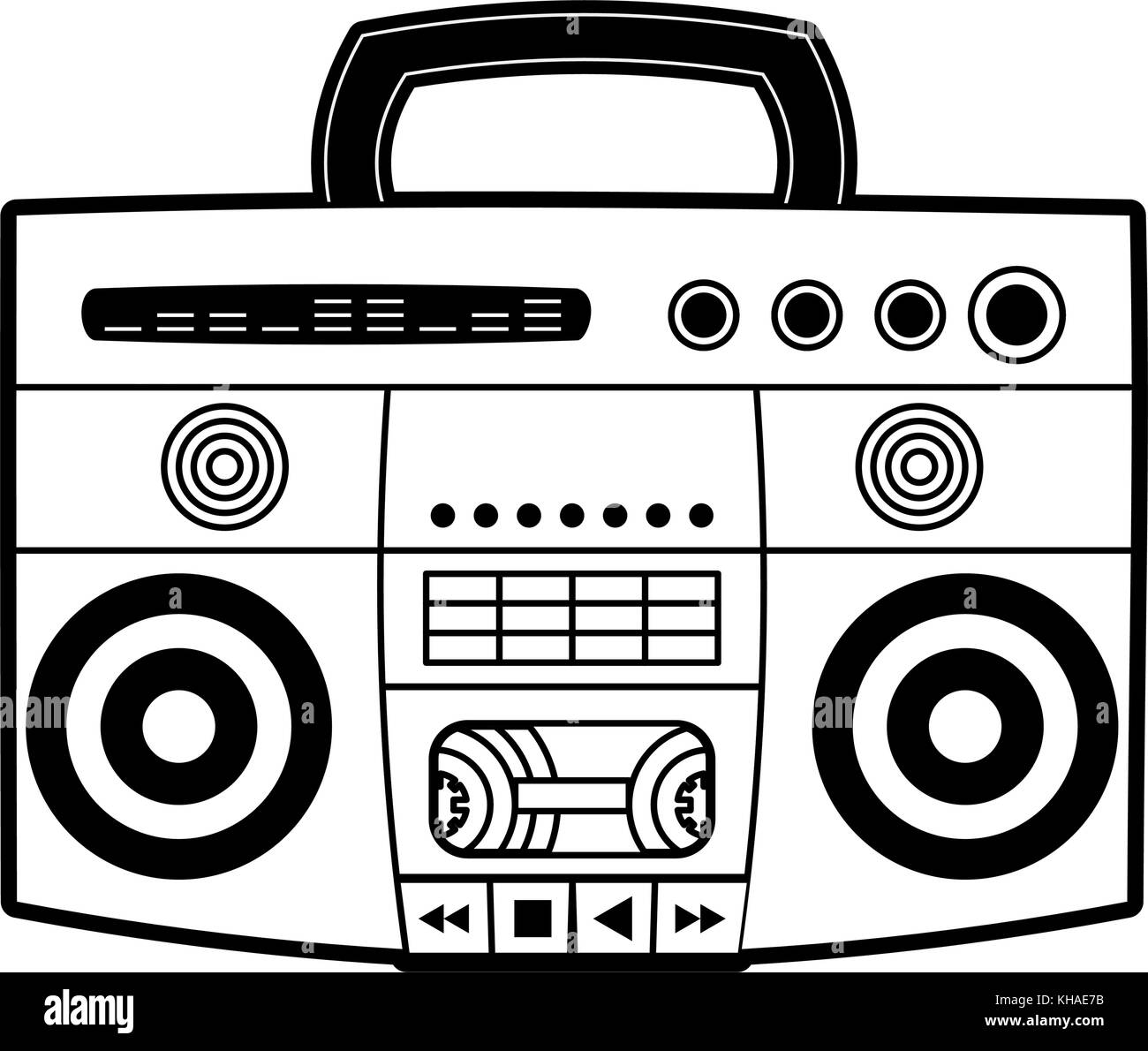 90s radio stereo Stock Vector Image & Art - Alamy