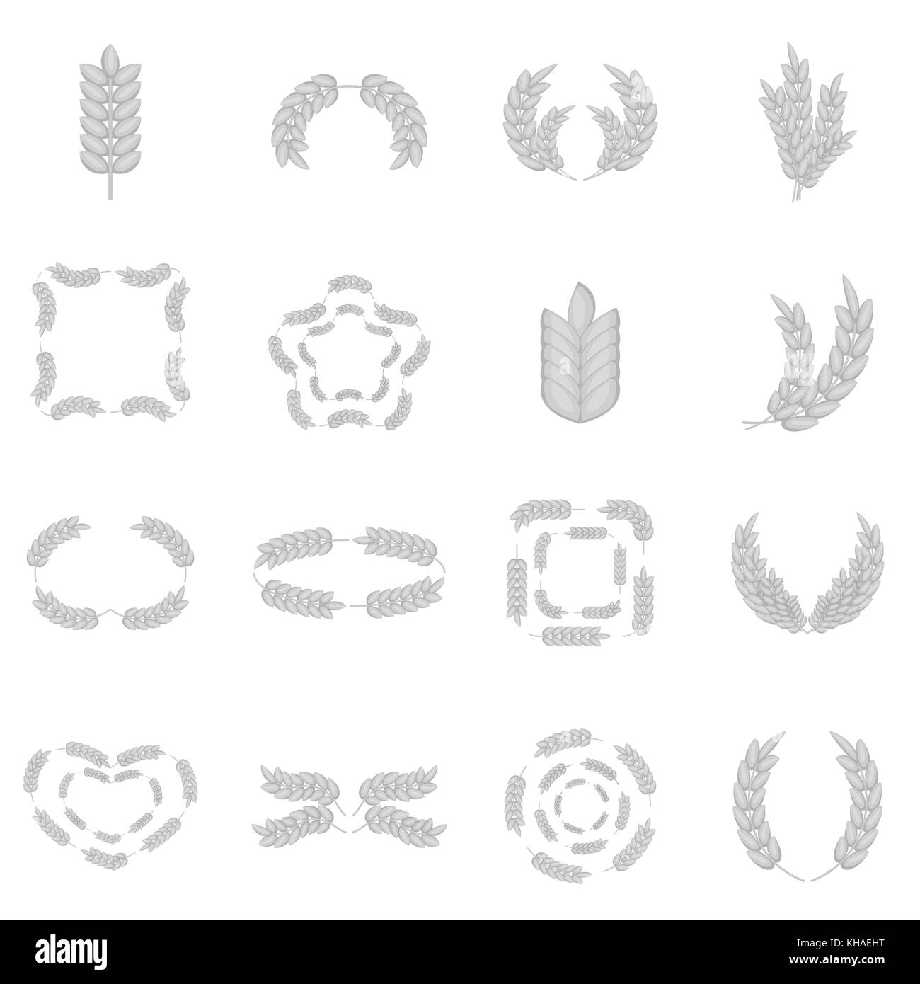 Ear corn icons set, monochrome style Stock Vector Image & Art - Alamy