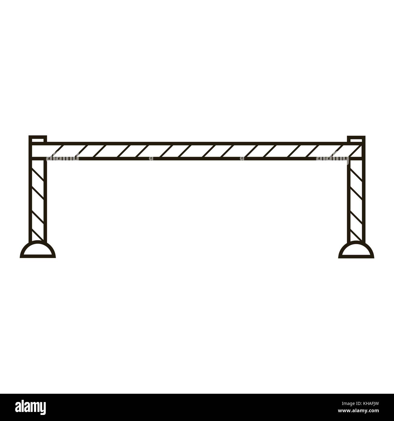 Warning barrier icon, outline style Stock Vector Image & Art - Alamy