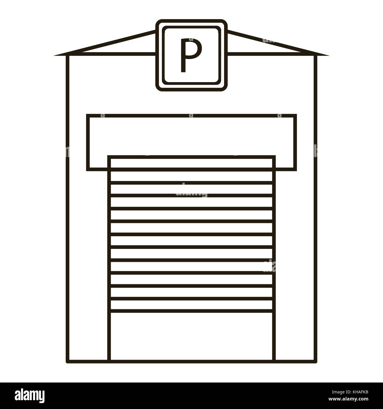 Parking garage icon, outline style Stock Vector Image & Art - Alamy