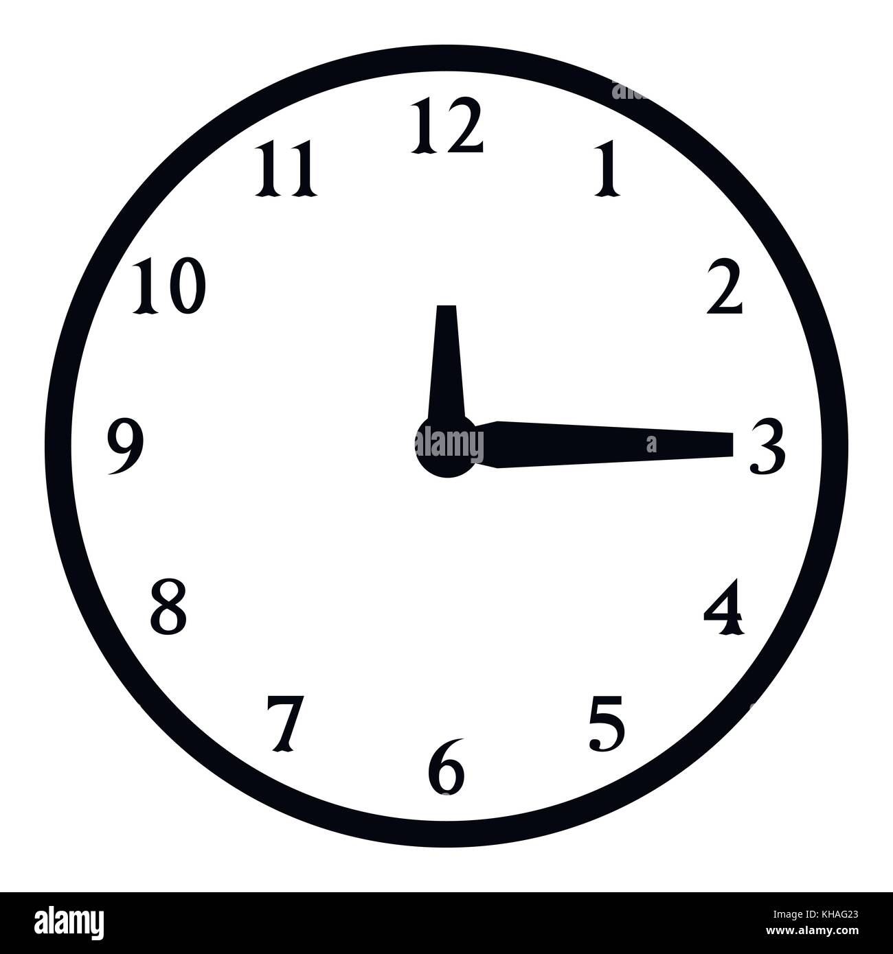 Round wall clock icon, simple style Stock Vector Image & Art - Alamy