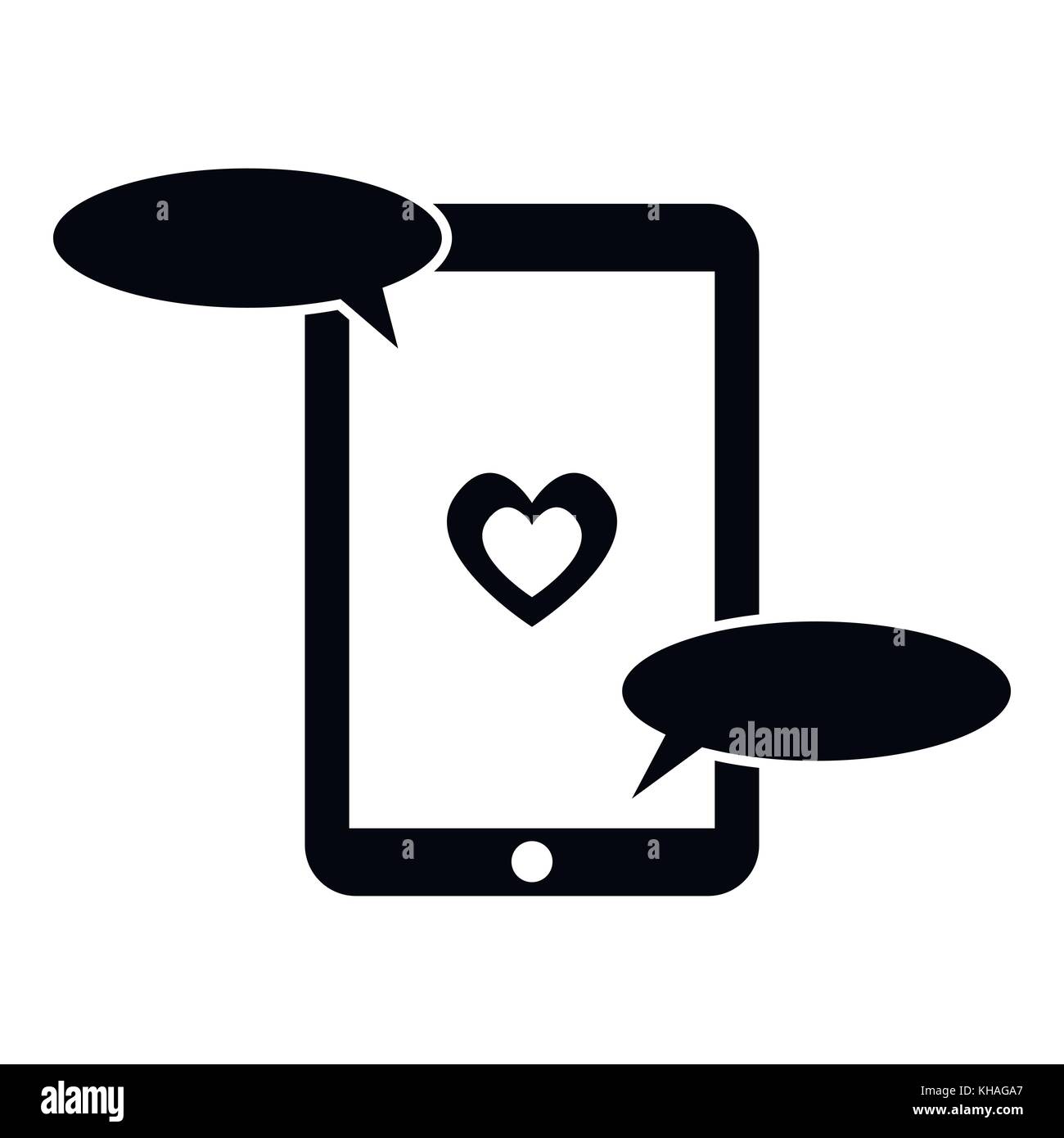 Phone icon, simple style Stock Vector Image & Art - Alamy